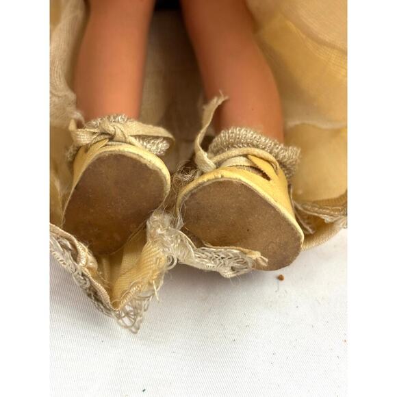 Vintage Bisque Bride Doll 11" Brunette Blue Eyes 1930s-1940s RARE - Picture 16 of 16